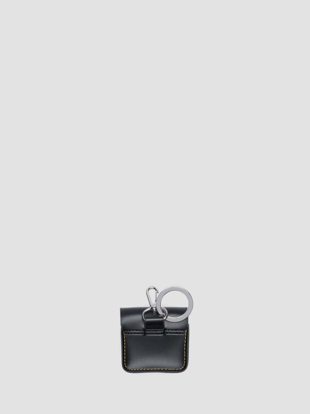 Dr. Martens Black Leather Mini Satchel Keychain with Yellow Stitching - Picture 11 of 11